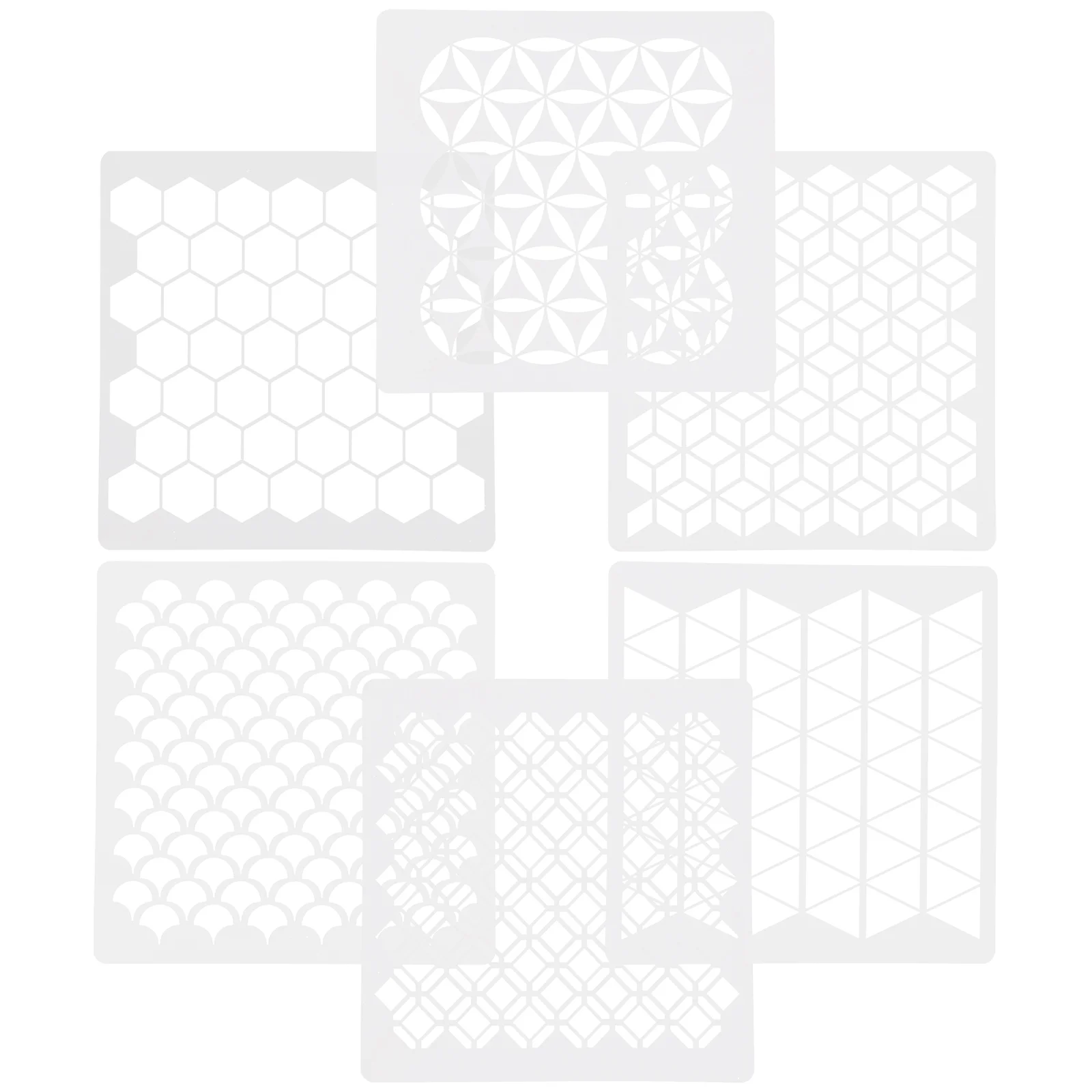 

Diy Wall Stencil Painting Template Board Building Stencils For Paintings Board White PET Painting Template Geometric