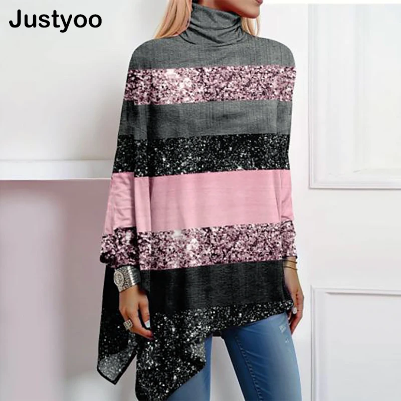 Women Print Top Fall Blouse Sequin Colorblock High Collar Blouse for Women Stylish Fall Spring Top with Irregular Hem Long 2024
Women Print Top Fall Blouse Sequin Colorblock High Collar Blouse for Women Stylish Fall Spring Top with Irregular Hem Long 2024