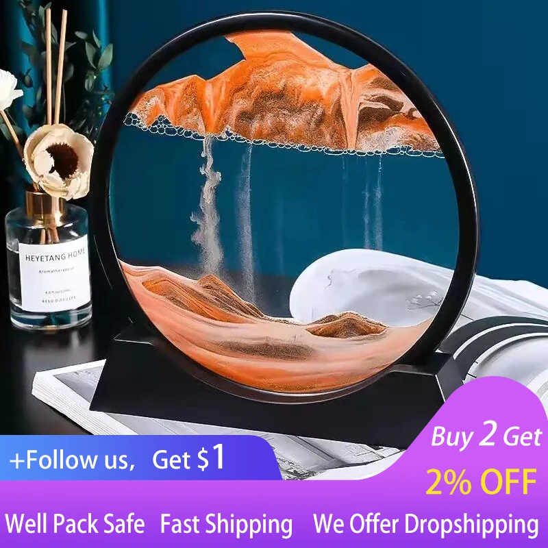 7/12inch Moving Sand Art Picture Round Glass 3D Deep Sea Sandscape In Motion Display Flowing Sand Frame Sand Painting Home Decor
7/12inch Moving Sand Art Picture Round Glass 3D Deep Sea Sandscape In Motion Display Flowing Sand Frame Sand Painting Home Decor