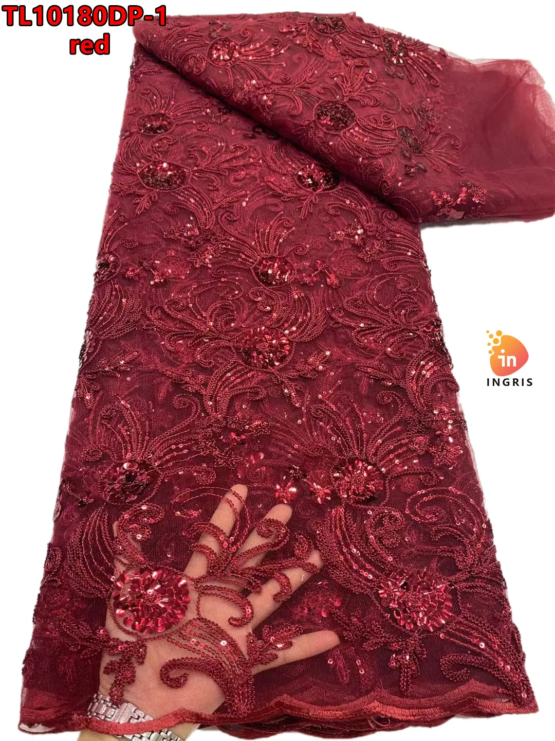 Sequins African French Lace Fabric 2023 High Quality Tulle Lace Material Bridal For Nigerian Wedding Dress Mesh Sew TL10180DP
Sequins African French Lace Fabric 2023 High Quality Tulle Lace Material Bridal For Nigerian Wedding Dress Mesh Sew TL10180DP