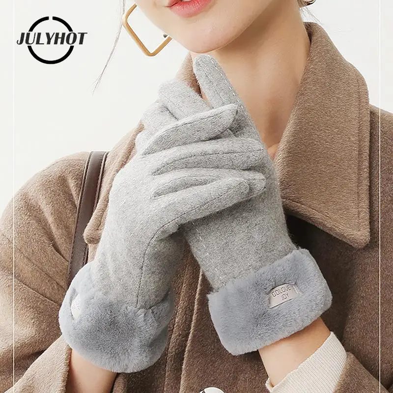 

Новые модные вертикальные рукавицы, женские зимние винтажные теплые ветрозащитные перчатки для вождения с сенсорным экраном, велосипедные перчатки