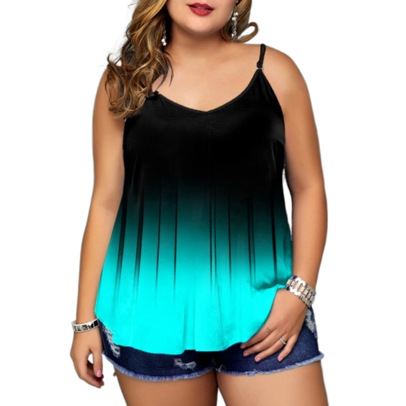 Plus Size Women Summer Gradient Top Camis Tanks Camisoles Strappy Tunic Sleeveless Tshirts Sexy Aesthetic Tank Tops For Femme
Plus Size Women Summer Gradient Top Camis Tanks Camisoles Strappy Tunic Sleeveless Tshirts Sexy Aesthetic Tank Tops For Femme