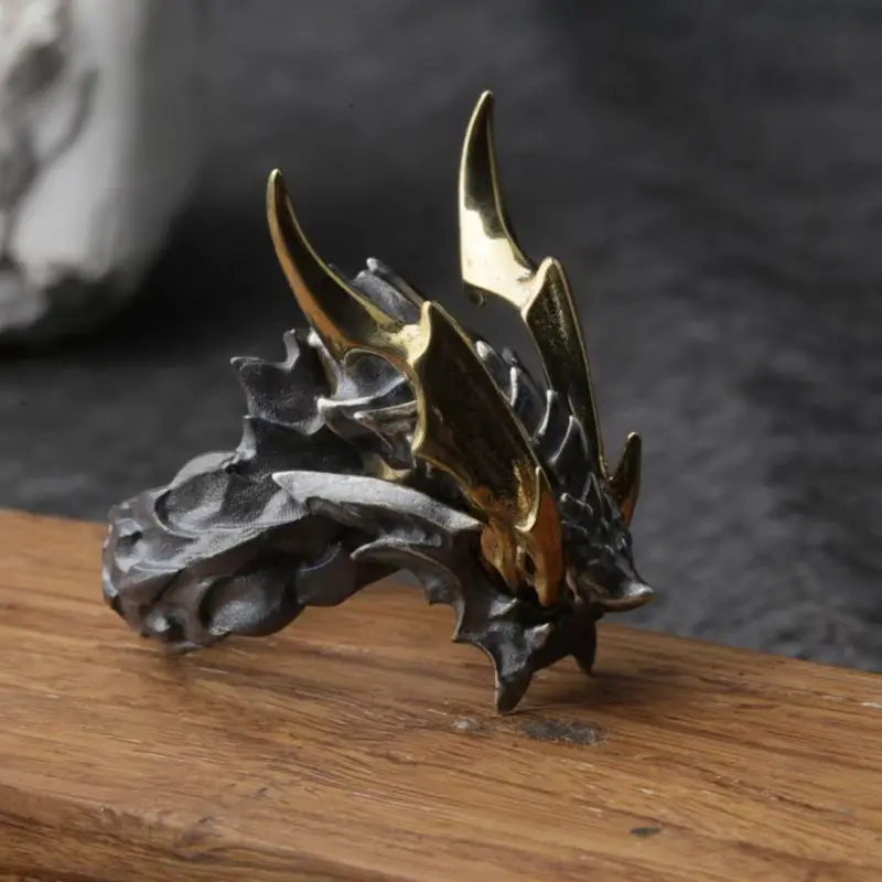 Punk Style Two-tone Removable Dragon Ring Men's Domineering Unique Ring Fierce Dragon Ring Exquisite Gift for Men Goth Jewelry
Punk Style Two-tone Removable Dragon Ring Men's Domineering Unique Ring Fierce Dragon Ring Exquisite Gift for Men Goth Jewelry
