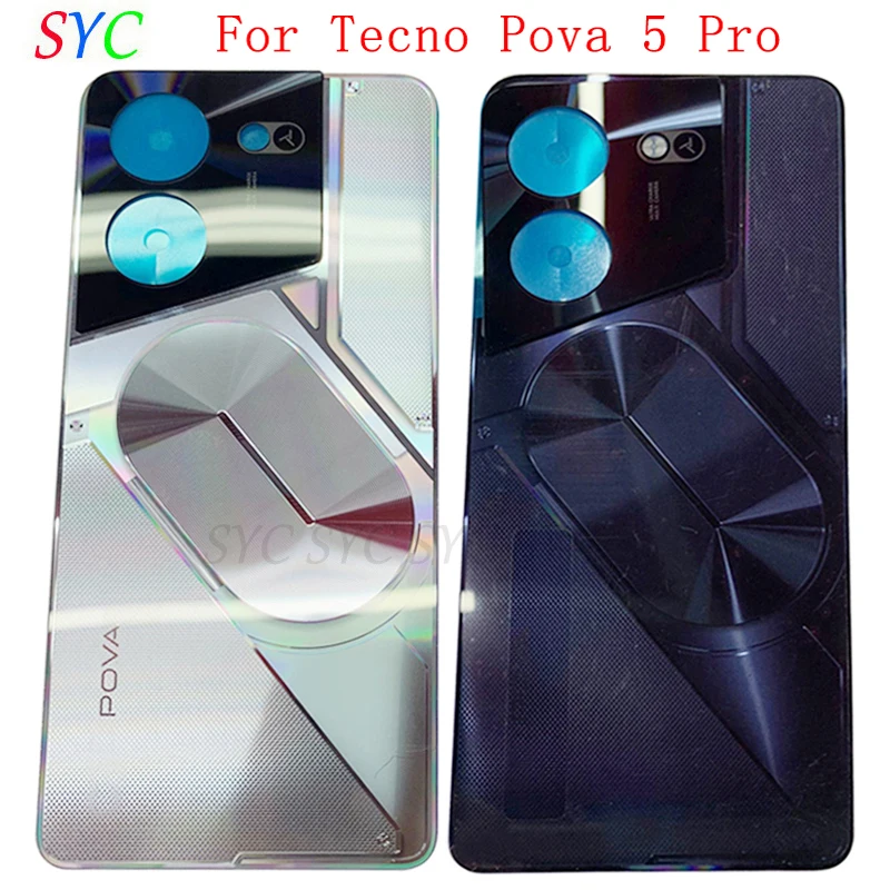 

Задняя крышка батарейного отсека, чехол для телефона Tecno Pova 5 Pro, задняя крышка с объективом камеры, запчасти для ремонта логотипа