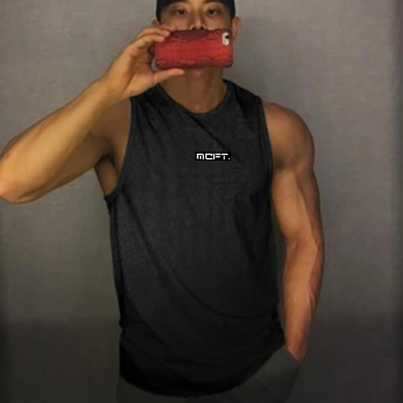 

Men’s Professional Gym Bodybuilding Tank Top Breathable Comfortable Sleeveless T-shirt Fitness Vest Skin-friendly Soft Singlet