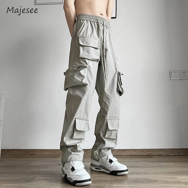 Baggy Cargo Pants Men Pure Color Mid Waist Spring Autumn Sporty Multi Pockets Fitness Fashion Ankle Length Streetwear Advanced
Baggy Cargo Pants Men Pure Color Mid Waist Spring Autumn Sporty Multi Pockets Fitness Fashion Ankle Length Streetwear Advanced
