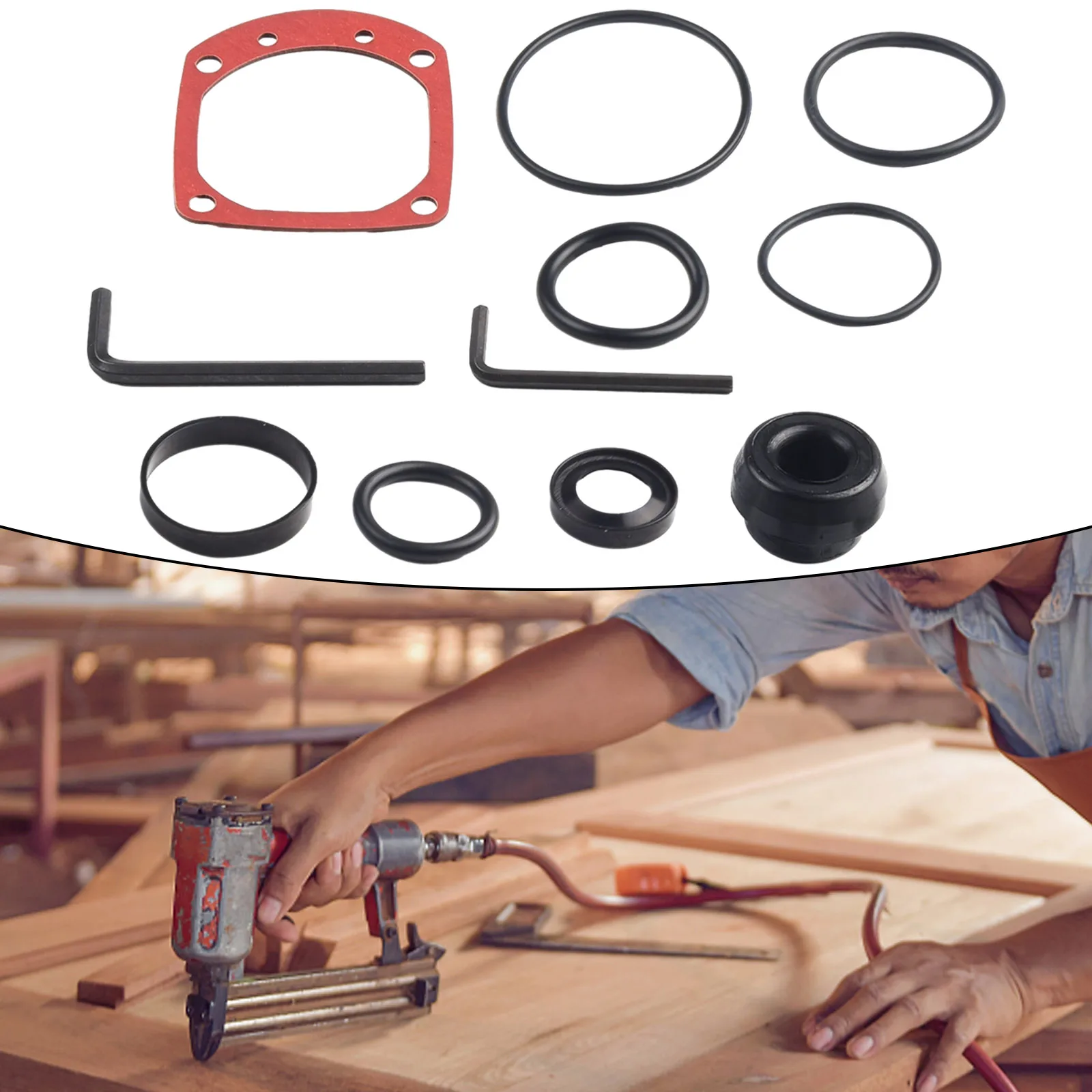 For BN125A Parts 903775 Nailer Overhaul Kit Black/Red Color Scheme for For BN125A BN138 BN200A BN200V12 NA150A
For BN125A Parts 903775 Nailer Overhaul Kit Black/Red Color Scheme for For BN125A BN138 BN200A BN200V12 NA150A