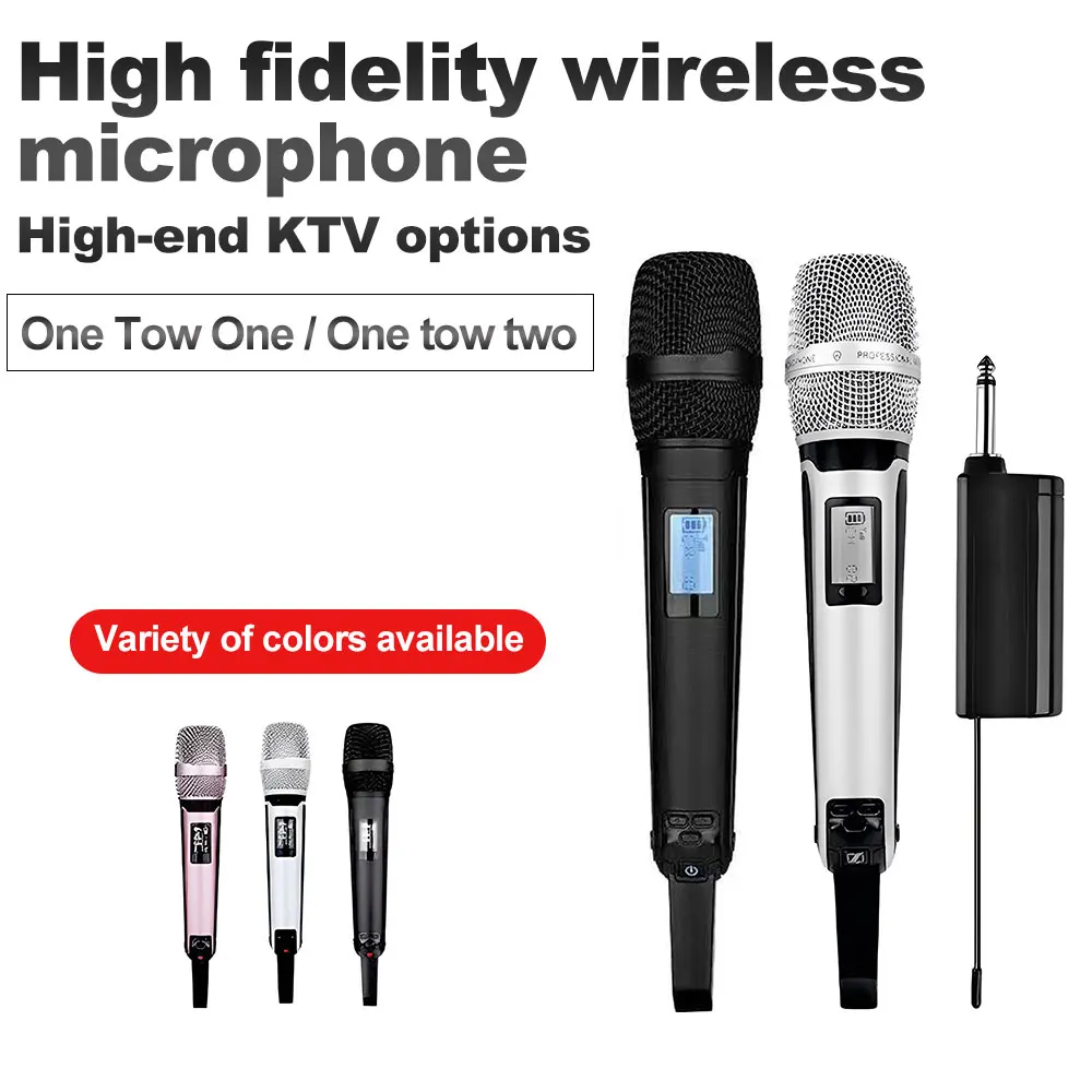 Wireless Microphone Dynamic Microphone with Rechargeable Receiver Auto Connect for Karaoke Machine Amplifier Speaker Mixer
Wireless Microphone Dynamic Microphone with Rechargeable Receiver Auto Connect for Karaoke Machine Amplifier Speaker Mixer