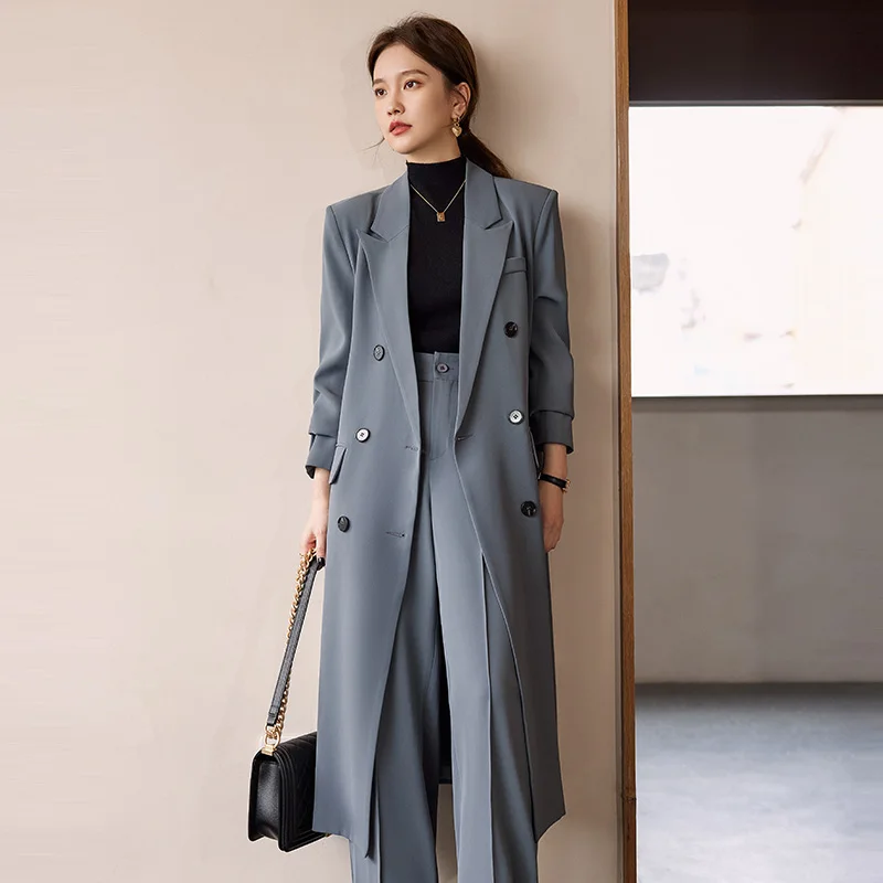 2023 women new professional blazer pants set commuting long double-breasted windbreaker wide leg pants leg pants outwear
2023 women new professional blazer pants set commuting long double-breasted windbreaker wide leg pants leg pants outwear