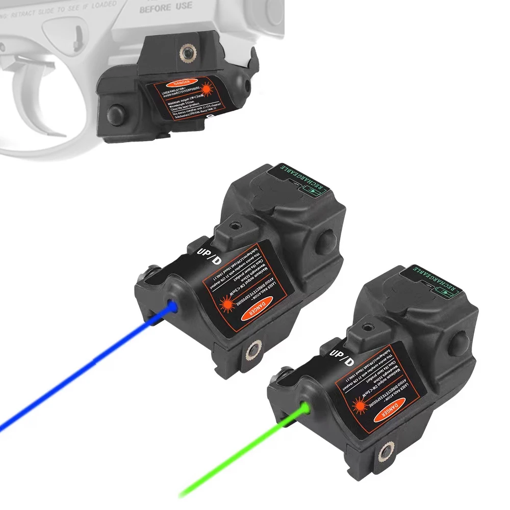 

Tactical Under-mounted Glock Sight Mini USB Direct Charging Red/green Laser Sight 20mm Long-range Blue Laser Pointer Accessories