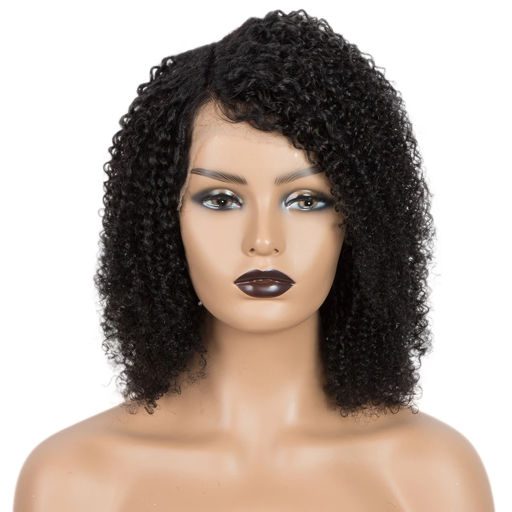 

Black Pearl Jerry Curly Wig With Bangs Human Hair Glueless Wigs Short Pixie Bob Cut Human Hair Wigs With Bangs Highlight Bob Wig