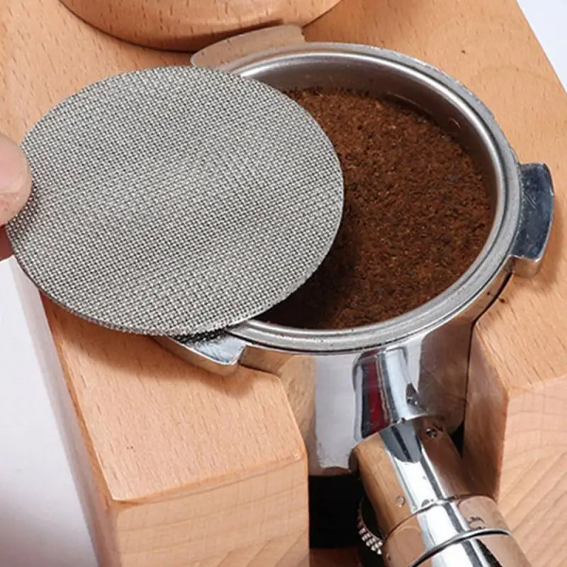 51/54/58mm Reusable Coffee Filter Screen Heat Resistant Mesh Portafilter Barista Coffee Making Puck Screen for Espresso Machine
51/54/58mm Reusable Coffee Filter Screen Heat Resistant Mesh Portafilter Barista Coffee Making Puck Screen for Espresso Machine