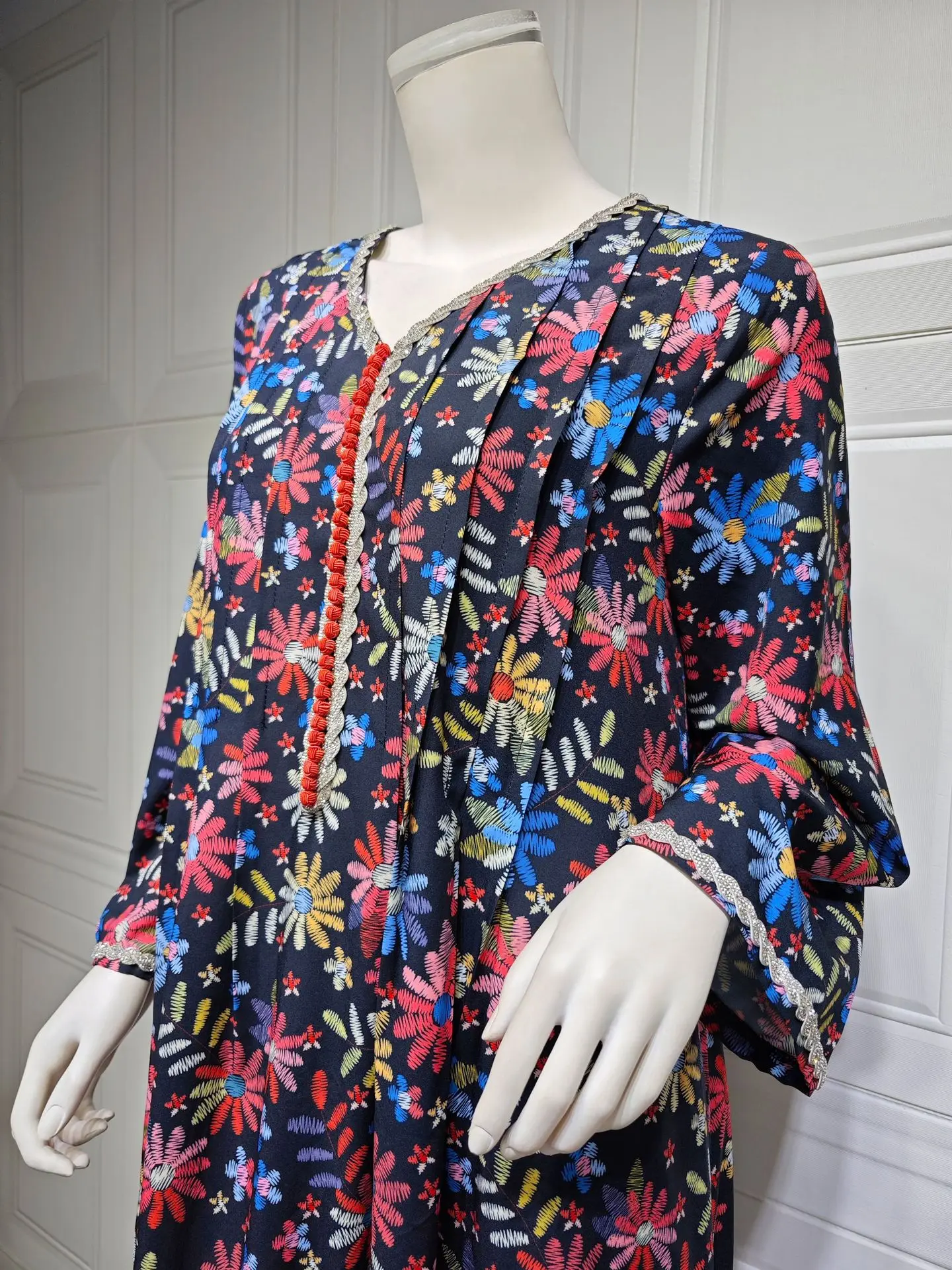 فستان عباية إسلامية للنساء ، مطبوع بالورود ، الماس ، الجلابية ، فساتين حفلات المغرب ، قفطان إسلام فيستدوس ، رداء عربي طويل ، دبي فستان عباية إسلامية للنساء ، مطبوع بالورود ، الماس ، الجلابية ، فساتين حفلات المغرب ، قفطان إسلام فيستدوس ، رداء عربي طويل ، دبي