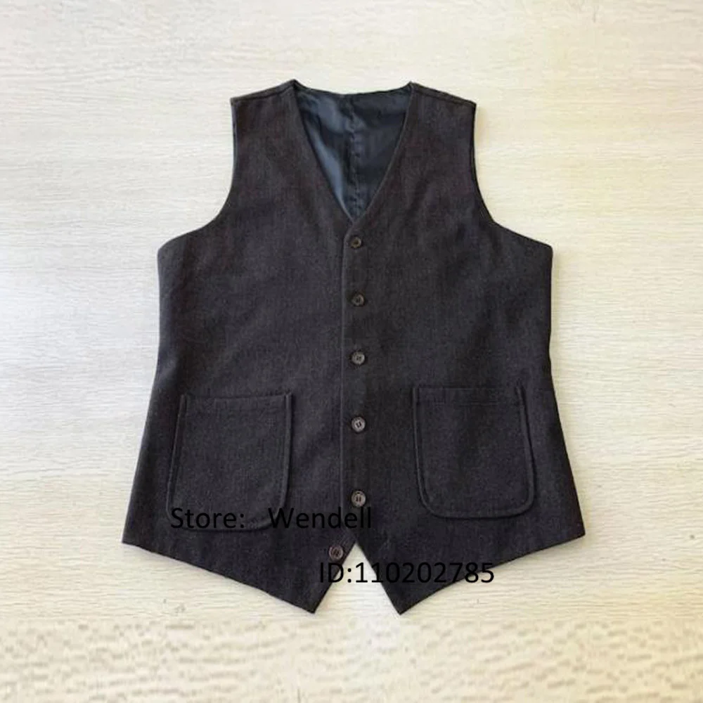 Men's Winter Jackets Men's Vest Herringbone Single-breasted V-neck Wool Sleeveless Jacket Discovery Work Wear Boots Male Coat
Men's Winter Jackets Men's Vest Herringbone Single-breasted V-neck Wool Sleeveless Jacket Discovery Work Wear Boots Male Coat