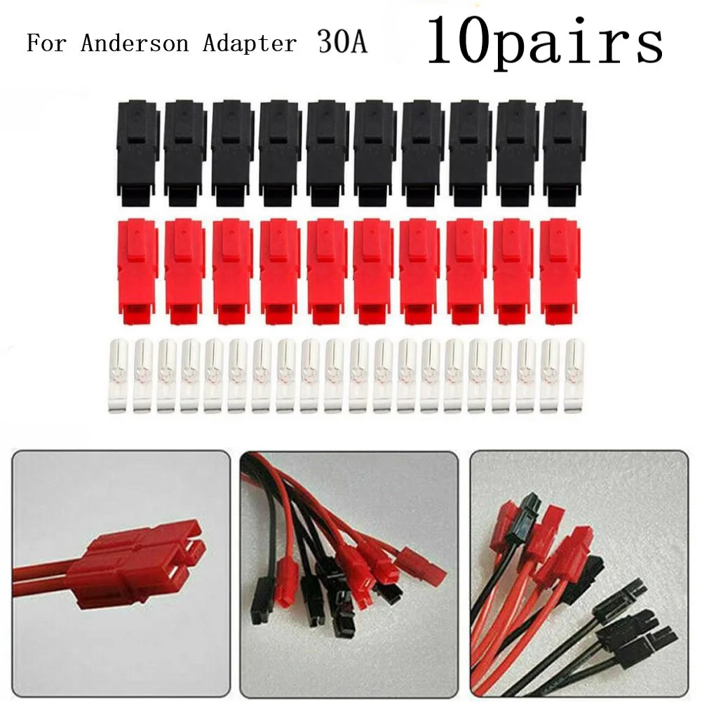 10 Pair Red And Black 30 Amp 600V For Anderson Plug Marine Electric Vehicles Photovoltaic Systems Forklifts Power Connector
10 Pair Red And Black 30 Amp 600V For Anderson Plug Marine Electric Vehicles Photovoltaic Systems Forklifts Power Connector