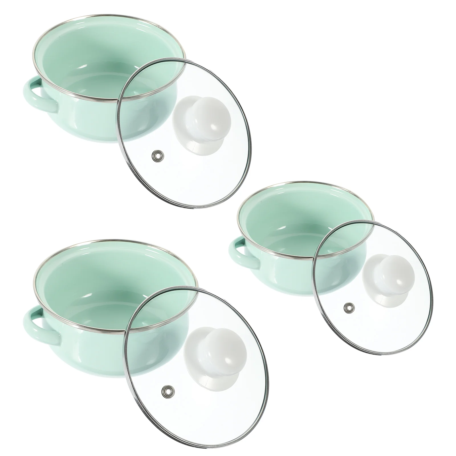 3 Pcs Mini Enamel Pot Enamelware Convenient Soup Cooking Small Pan for Stove Top Simmering
3 Pcs Mini Enamel Pot Enamelware Convenient Soup Cooking Small Pan for Stove Top Simmering