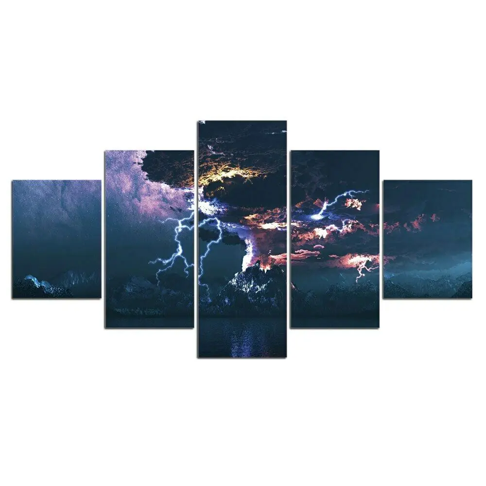 5Pcs Volcanic Eruption Light Decor Canvas Wall 5 Panel Modern 5 Pieces Paintings Art Pictures HD Print No Framed Room Decor
5Pcs Volcanic Eruption Light Decor Canvas Wall 5 Panel Modern 5 Pieces Paintings Art Pictures HD Print No Framed Room Decor