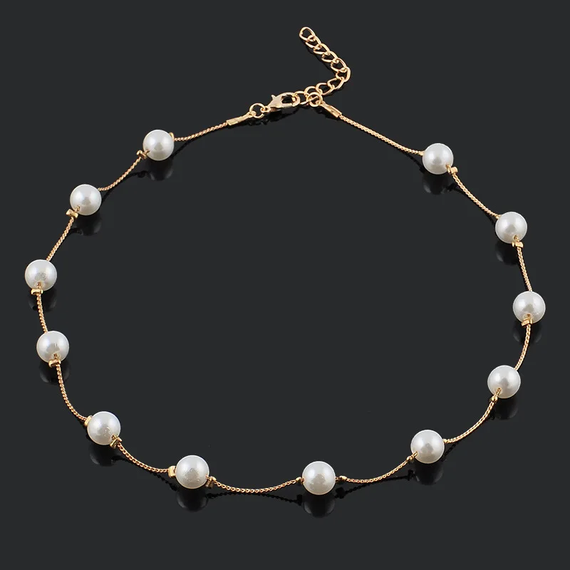 New Beads Women's Neck Chain Kpop Pearl Choker Necklace Gold Color Goth Chocker Jewelry Pendant Necklaces 2023 Collar for Girl 
New Beads Women's Neck Chain Kpop Pearl Choker Necklace Gold Color Goth Chocker Jewelry Pendant Necklaces 2023 Collar for Girl