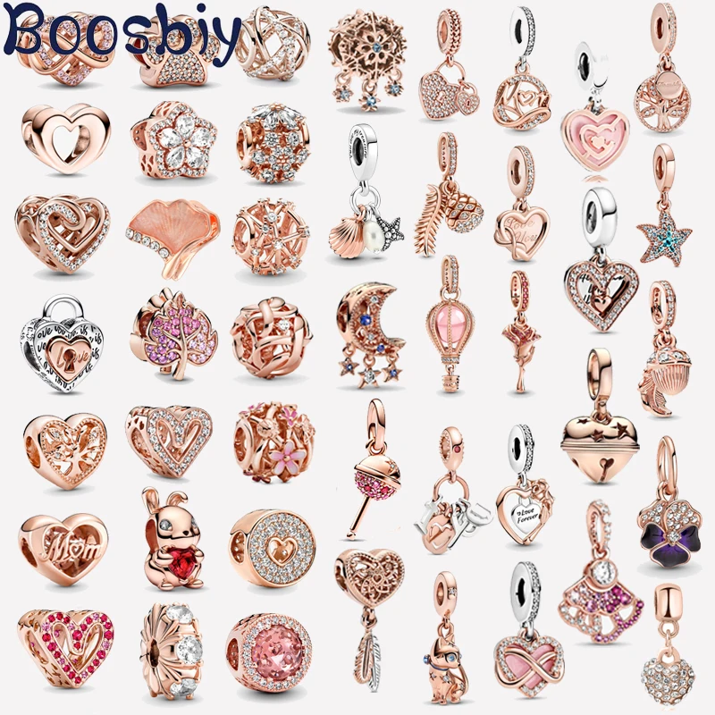 2Pc/lot Rose Gold Leaves & Animal Bead With Heart Pendant Fit DIY Pandoro Charm Bracelet & Necklace For Women DIY Jewelry Gift
2Pc/lot Rose Gold Leaves & Animal Bead With Heart Pendant Fit DIY Pandoro Charm Bracelet & Necklace For Women DIY Jewelry Gift