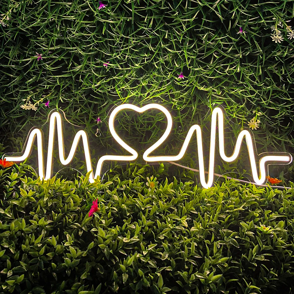 Ineonlife Heartbeat Neon Sign Light LED Love Logo Lamp Wedding Lighing Confession Background Bedroom Bar Wall Decor USB Powered
Ineonlife Heartbeat Neon Sign Light LED Love Logo Lamp Wedding Lighing Confession Background Bedroom Bar Wall Decor USB Powered
