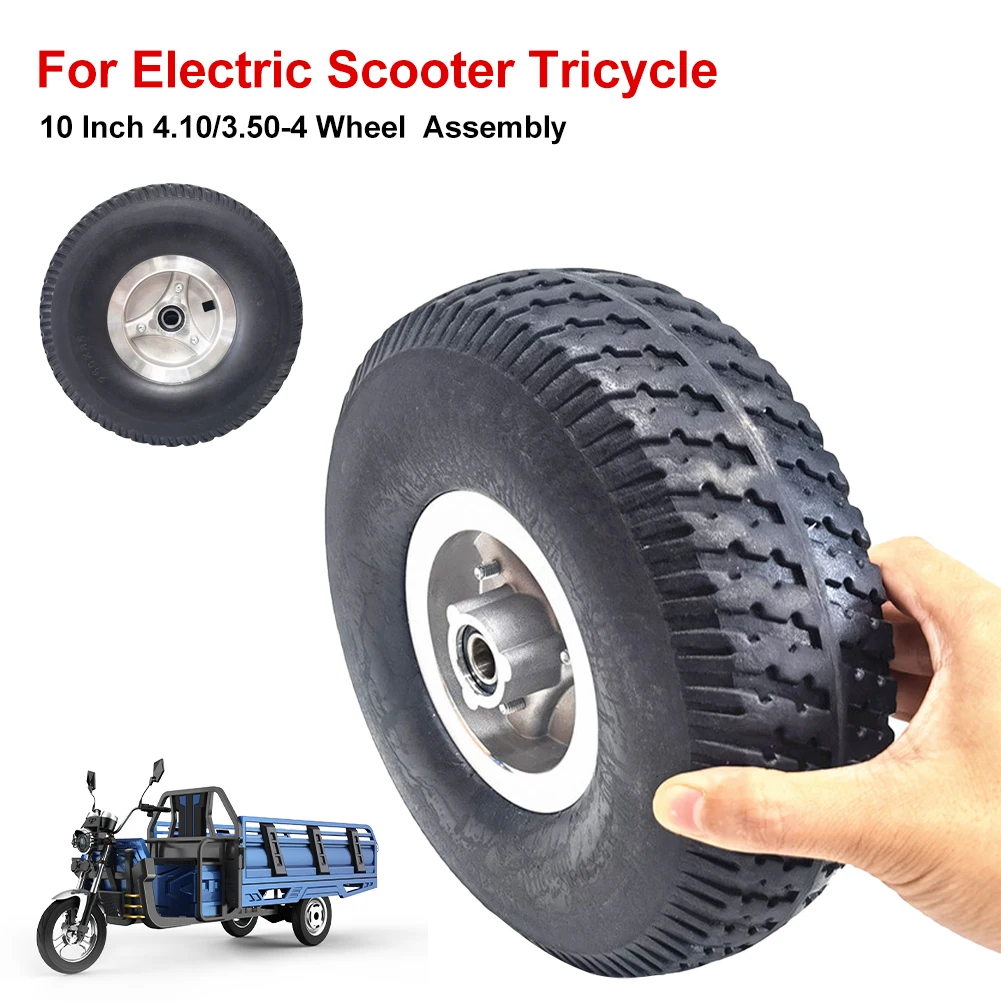 10 Inch 4.10/3.50-4 Wheel Assembly Replacement 260*85 Solid Tire with Aluminum Alloy Wheel Hub for Electric Scooter Tricycle
10 Inch 4.10/3.50-4 Wheel Assembly Replacement 260*85 Solid Tire with Aluminum Alloy Wheel Hub for Electric Scooter Tricycle