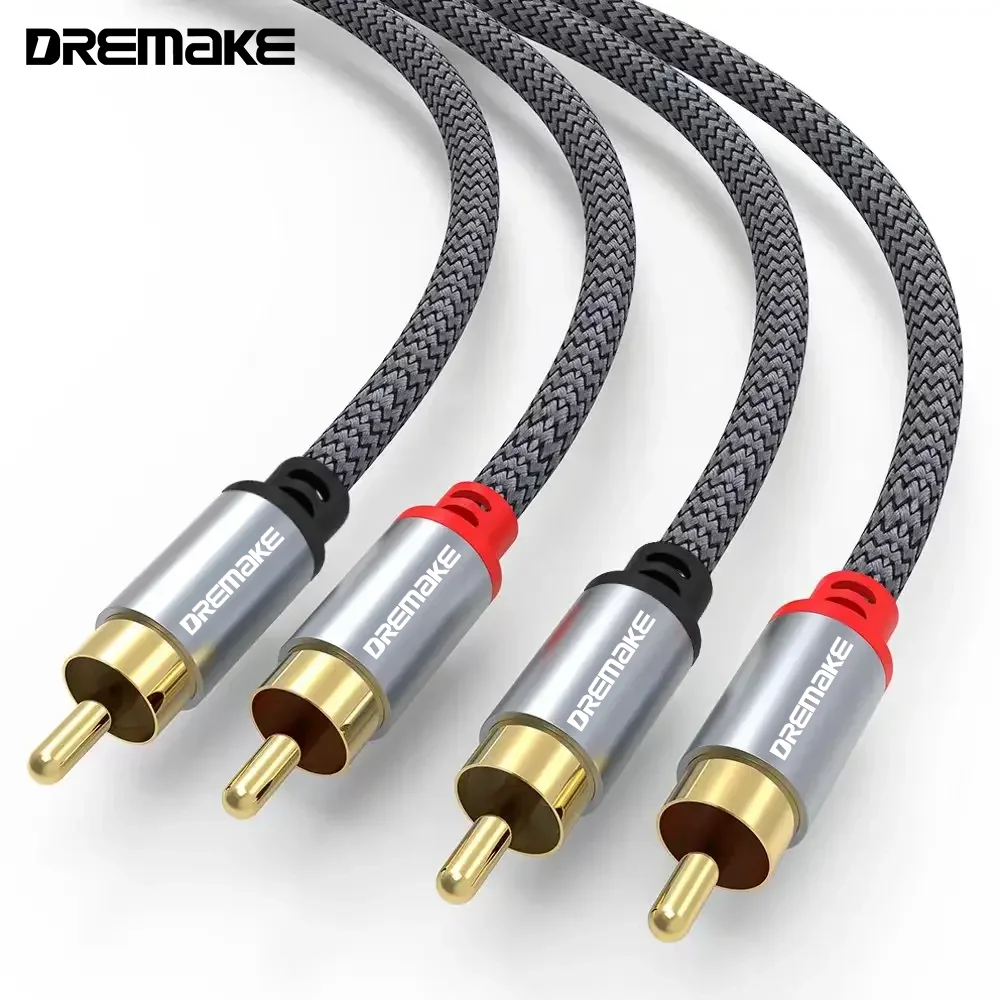 RCA Stereo Audio Cable 2 RCA To 2 RCA Male To Male Dual Channel Cord Support for Speaker Amplifier Connected To CD TV DVD Cables
RCA Stereo Audio Cable 2 RCA To 2 RCA Male To Male Dual Channel Cord Support for Speaker Amplifier Connected To CD TV DVD Cables
