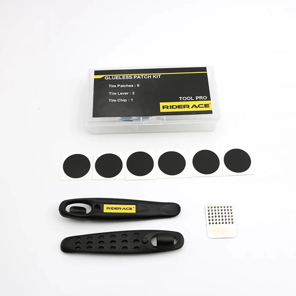 Lightweight New Practical Replacement Tyre Patches Kit MTB Mountain Bicycle Patch Kit Repair Kit Glueless Portable
Lightweight New Practical Replacement Tyre Patches Kit MTB Mountain Bicycle Patch Kit Repair Kit Glueless Portable