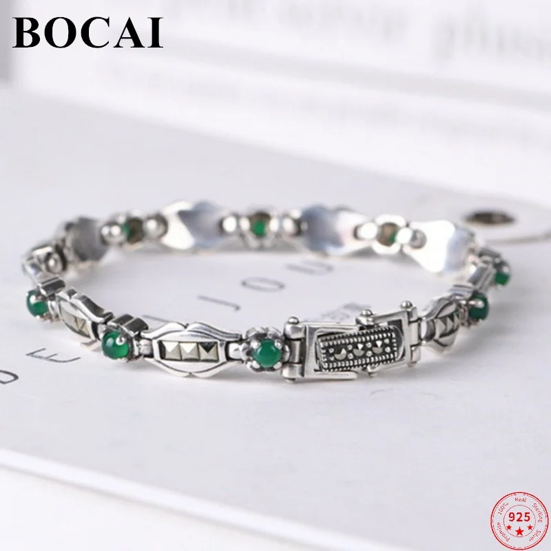 100% S925 Sterling Silver Charm Bracelets Creative Simple Jade Irregular Chain Pure Argentum Hand Jewelry For Women Lovers
100% S925 Sterling Silver Charm Bracelets Creative Simple Jade Irregular Chain Pure Argentum Hand Jewelry For Women Lovers
