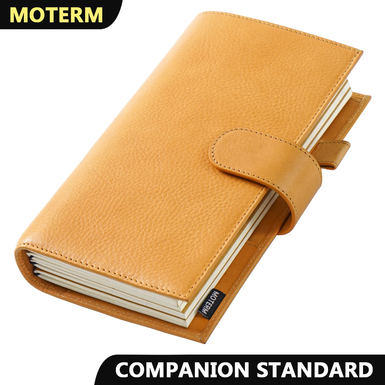 

Moterm Full Grain Vegetable Tanned Leather Companion Travel Journal Standard Size Notebook Genuine Cowhide Organizer Diary