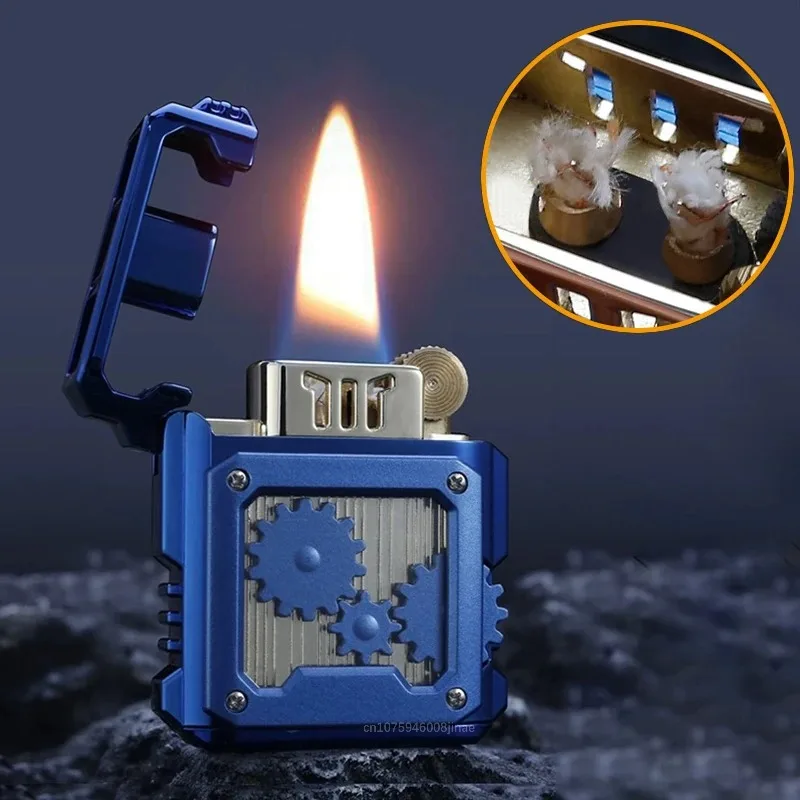 Innovative Decompression Grinding Wheel Windproof Lighter with Mechanical Gear Linkage and Double Cotton Core - Ideal Men's Gift
Innovative Decompression Grinding Wheel Windproof Lighter with Mechanical Gear Linkage and Double Cotton Core - Ideal Men's Gift