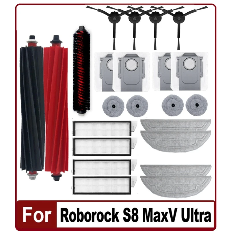Набор аксессуаров для пылесоса Roborock S8 Maxv Ultra G20s, комплект из 23 шт., с двойной роликовой щеткой и фильтром, боковая щетка, пылесборник
Набор аксессуаров для пылесоса Roborock S8 Maxv Ultra G20s, комплект из 23 шт., с двойной роликовой щеткой и фильтром, боковая щетка, пылесборник