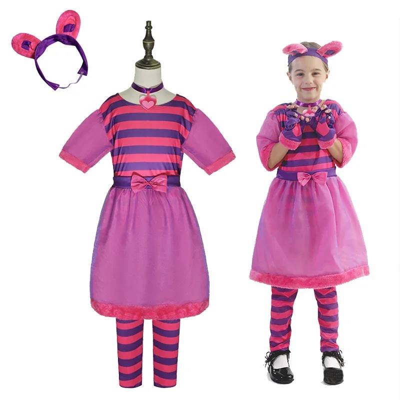 Kids Cheshire Cat Costume Alice in Wonderland Cosplay Costume Cute Alice Cat Fancy Dress Halloween Party Clothes for Girls
Kids Cheshire Cat Costume Alice in Wonderland Cosplay Costume Cute Alice Cat Fancy Dress Halloween Party Clothes for Girls
