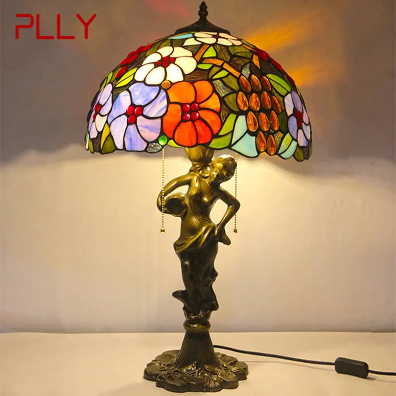 PLLY Tiffany Table Lamp LED Creative Exquisite Flowers Color Glass Desk Light Decor For Home Study Bedroom Hotel Bedside
PLLY Tiffany Table Lamp LED Creative Exquisite Flowers Color Glass Desk Light Decor For Home Study Bedroom Hotel Bedside