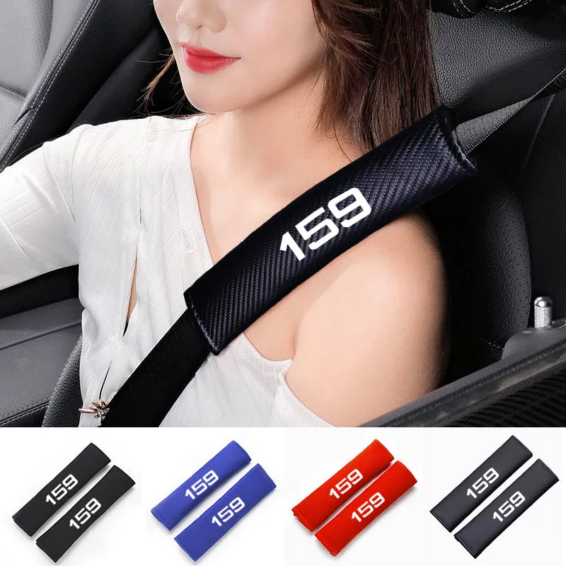 

2Pcs Car Carbon Fiber Car Seatbelt Shoulder Protector Cover Safety Belt Shoulder Pad Cushion For Alfa Romeo 159 Car Accessorie