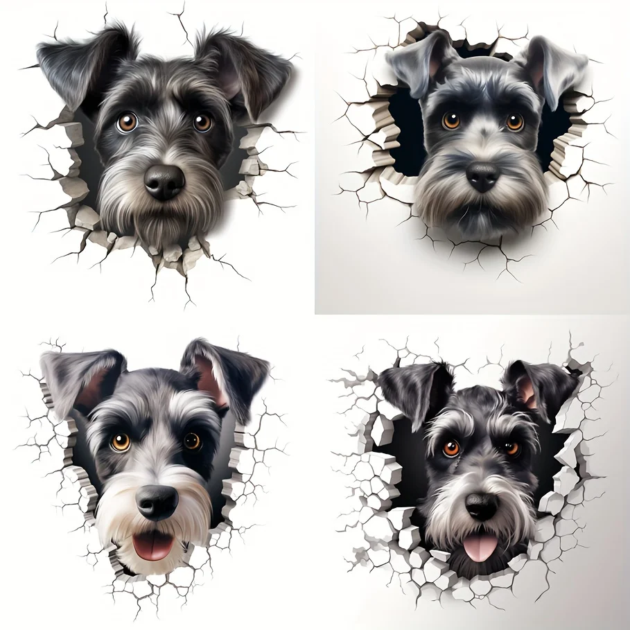 Car Sticker 4 In 1 3D SchnauzerCrack Hole Wall S Birthday Gift Or ChristmaPresent Laptop For GamerFunny
Car Sticker 4 In 1 3D SchnauzerCrack Hole Wall S Birthday Gift Or ChristmaPresent Laptop For GamerFunny