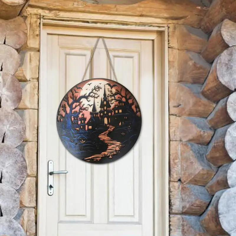 Halloween Door Sign Halloween Door Decoration Hanging Skull Ghost Wooden Castle-Pattern Halloween Door Hanger For Front Door
Halloween Door Sign Halloween Door Decoration Hanging Skull Ghost Wooden Castle-Pattern Halloween Door Hanger For Front Door
