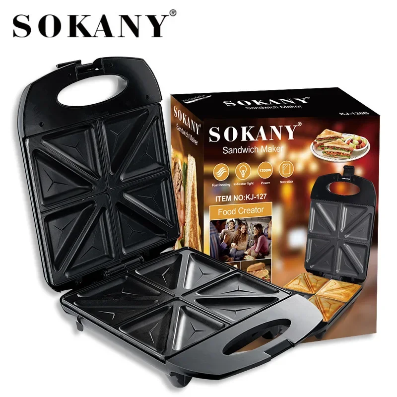 Houselin Sandwich Panini Maker Grilled Cheese Machine Tuna Melt Omelets, Non-stick Surface, 4 Slice, Black
Houselin Sandwich Panini Maker Grilled Cheese Machine Tuna Melt Omelets, Non-stick Surface, 4 Slice, Black