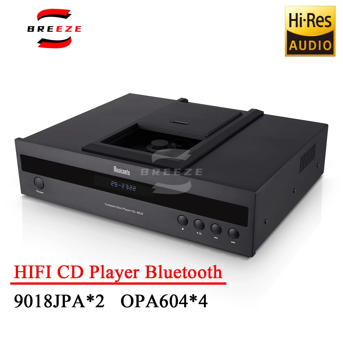 

BREEZE HiFi CD-MU9 Upgraded Version of Professional Gallbladder CD Player High-fidelity HIFI Player Bluetooth Input