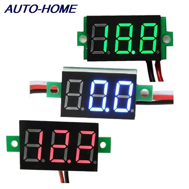Mini 0.36 Inch DC4.5V-30V Digital Red Green Blue LED Display Panel Voltage Meter Voltmeter Tester Motorcycle Voltmeter
Mini 0.36 Inch DC4.5V-30V Digital Red Green Blue LED Display Panel Voltage Meter Voltmeter Tester Motorcycle Voltmeter