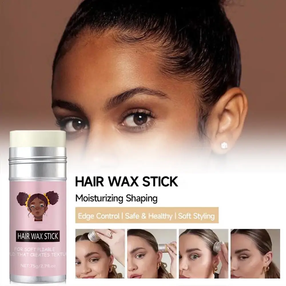 

Hair Wax Stick Long-Lasting Styling Wax Stick Hair Pomade 75g Smoothing & Slick Stick for Fly Away & Edge Frizz Hair