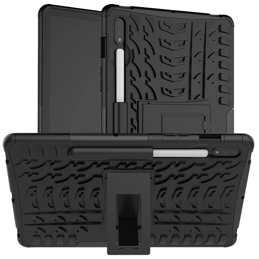 

2023 Dual Layer Armor Kickstand Case for Samsung Galaxy Tab S9 Plus 12.4 S8 11"Tablet Cover SM-X810 X710 Shockproof Rugged Funda