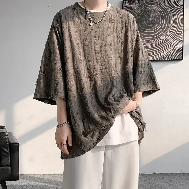 Men's High Street Short Sleeve T-shirt Summer American Hip Hop Loose Half Sleeve T-shirt
Men's High Street Short Sleeve T-shirt Summer American Hip Hop Loose Half Sleeve T-shirt