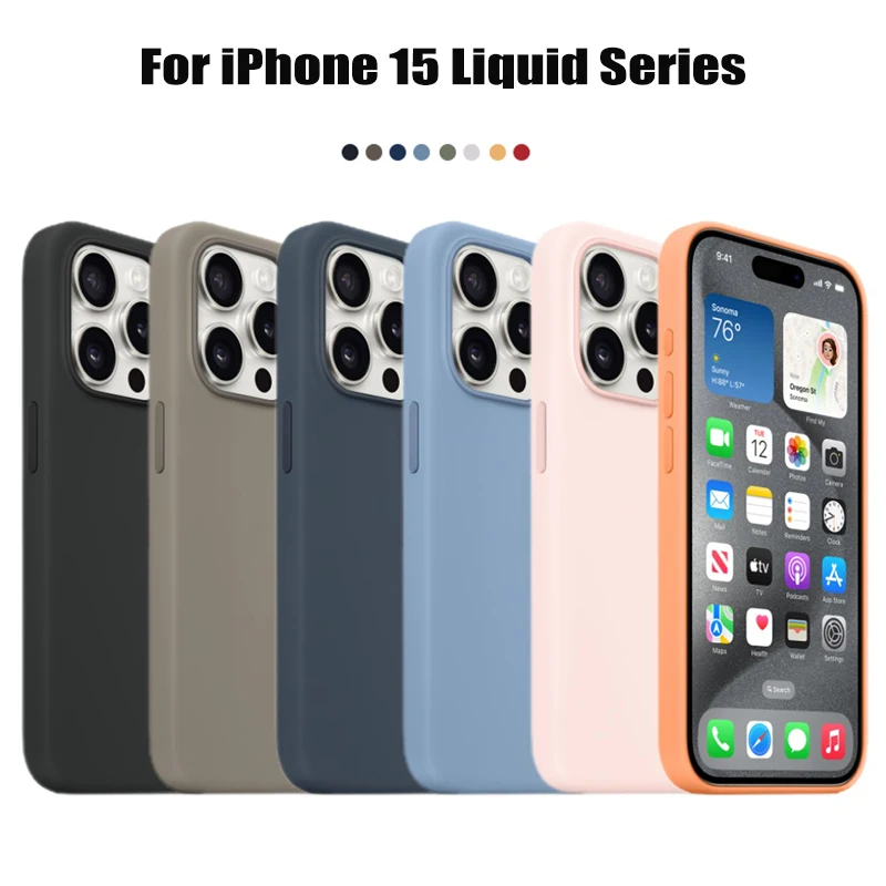 Original Liquid Silica Gel For iPhone 15 Pro Max 15 Plus Case For Magsafing Wireless Charging Drop Protect Covers With Box Shell 
Original Liquid Silica Gel For iPhone 15 Pro Max 15 Plus Case For Magsafing Wireless Charging Drop Protect Covers With Box Shell