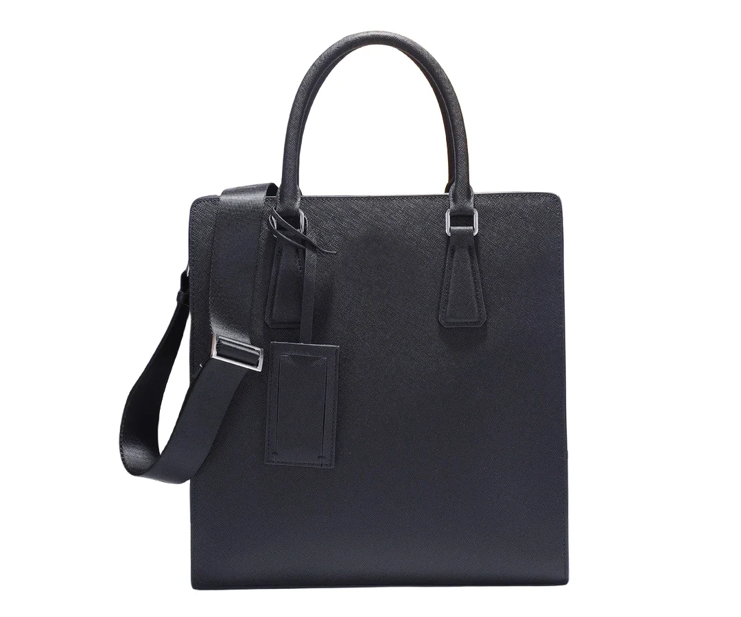 

Black nylon fashionable handbag for commuting, large capacity shopping bag can be worn on one shoulder or crossbody