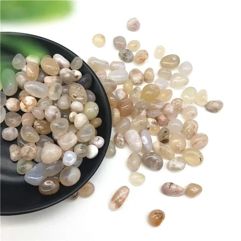 

50g Natural Cherry Blossom Agate Crystal Gravel Quartz Mineral Stones Polished Healing Decor Natural Stones and Minerals