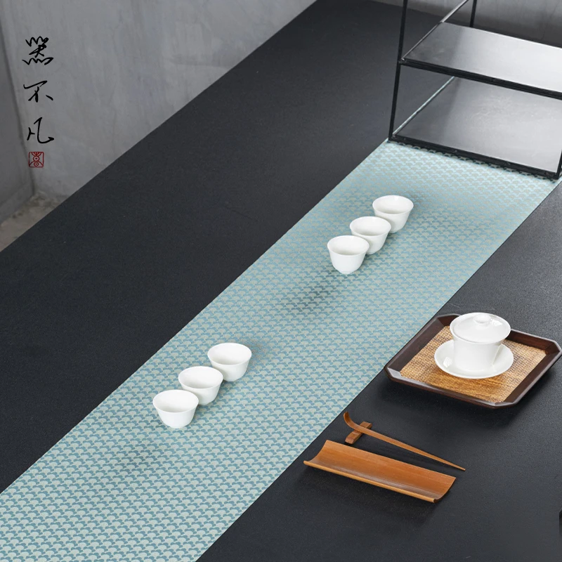 

Waterproof Tea Mat New Chinese Style Zen Fabrics Table Runner High-End Dry Pour Long Strip Towel Cloth