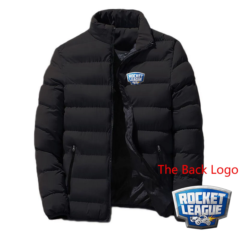 

Rocket League 2023 Men New Winter Stand Collar Cotton Jackets Parka Winter Warm Outwear Slim Casual Man Zipper Down Jacket Tops