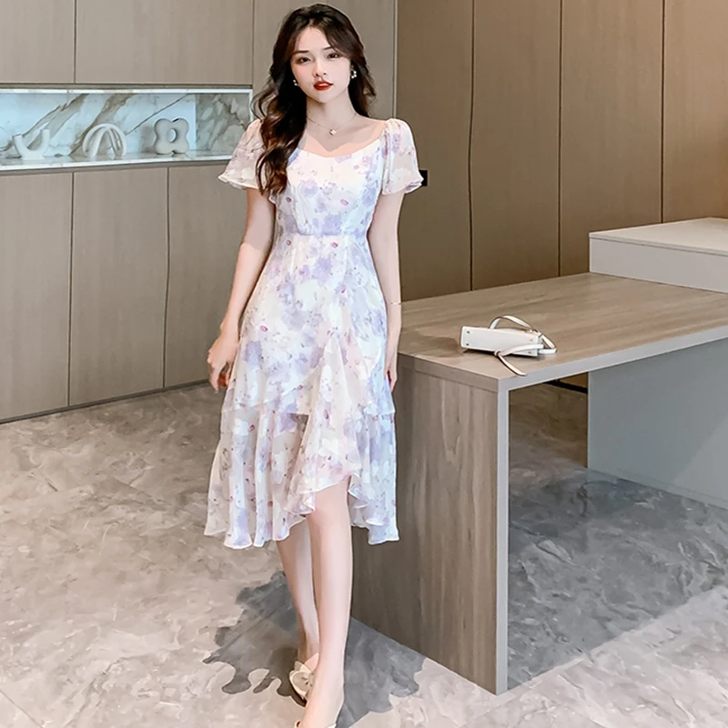 2023 New Dress With Ruffle Edge Purple Women'S Summer Chiffon And Medium Length Style Free Shipping
2023 New Dress With Ruffle Edge Purple Women'S Summer Chiffon And Medium Length Style Free Shipping