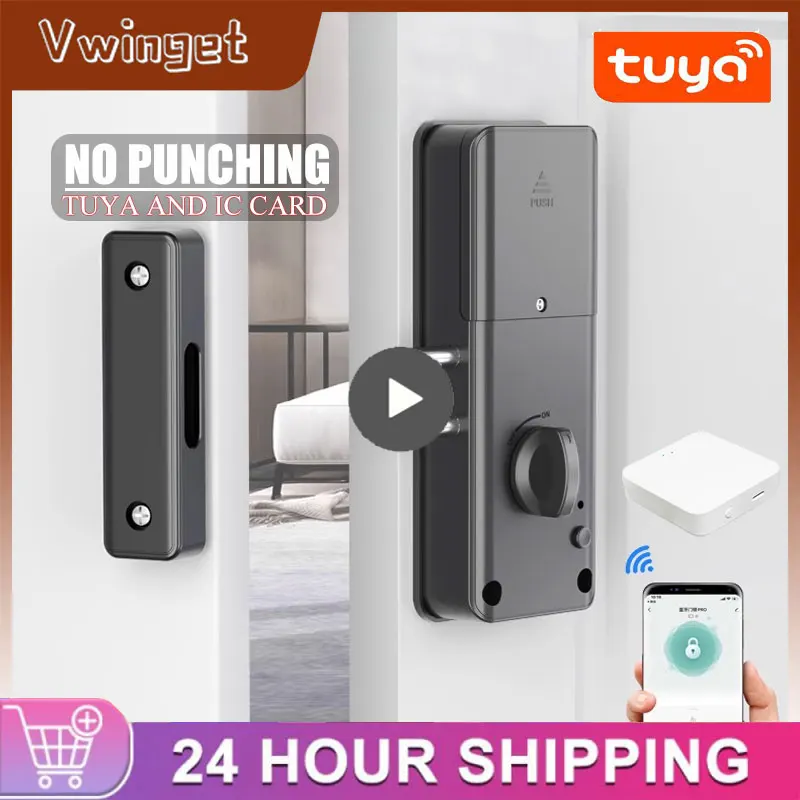 New Arrival Tuya APP Remote Control Automatic 13.56MHz IC Card Motor Lock Invisible No Drill Hole Installation For Wooden Door
New Arrival Tuya APP Remote Control Automatic 13.56MHz IC Card Motor Lock Invisible No Drill Hole Installation For Wooden Door