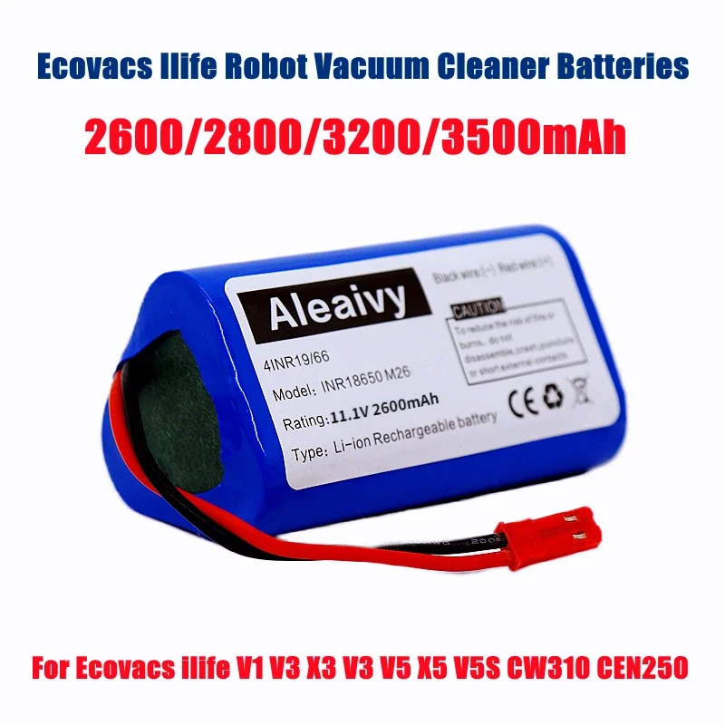 18650 2600/3200/3500 мАч 11,1 В сменный аккумулятор Для Ecovacs ilife V1 V3 X3 V3 V5 X5 V5S CW310 CEN250 Запчасти для робота-пылесоса
18650 2600/3200/3500 мАч 11,1 В сменный аккумулятор Для Ecovacs ilife V1 V3 X3 V3 V5 X5 V5S CW310 CEN250 Запчасти для робота-пылесоса